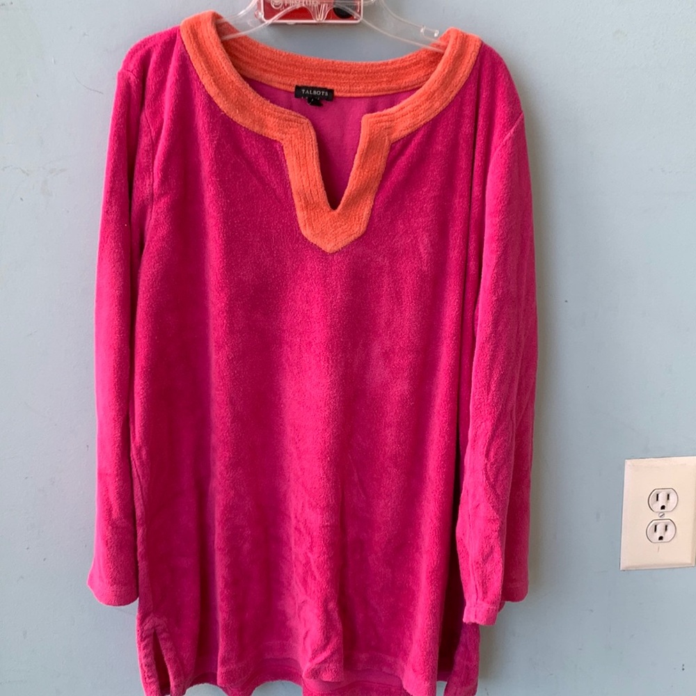 Women’s French terry Talbot’s tunic, size Xl